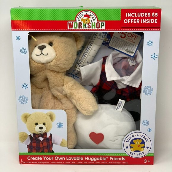 BUILD-A-BEAR Create Your Own Lovable Huggable Friends Bear Plush - Picture 1 of 3